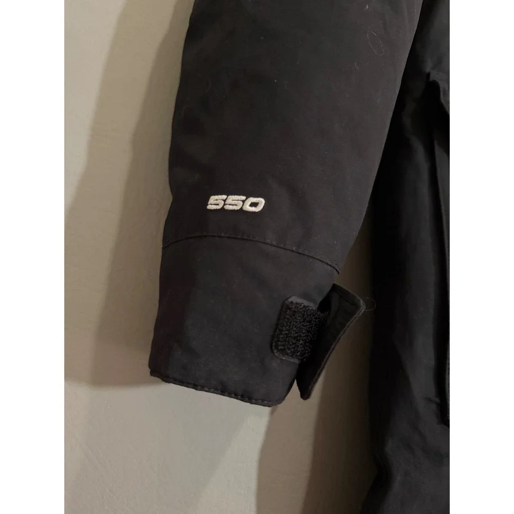 The North Face Down Parka Mens Small Black 550-Fill DryVent Hooded Jacket‎